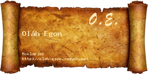 Oláh Egon névjegykártya