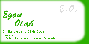 egon olah business card